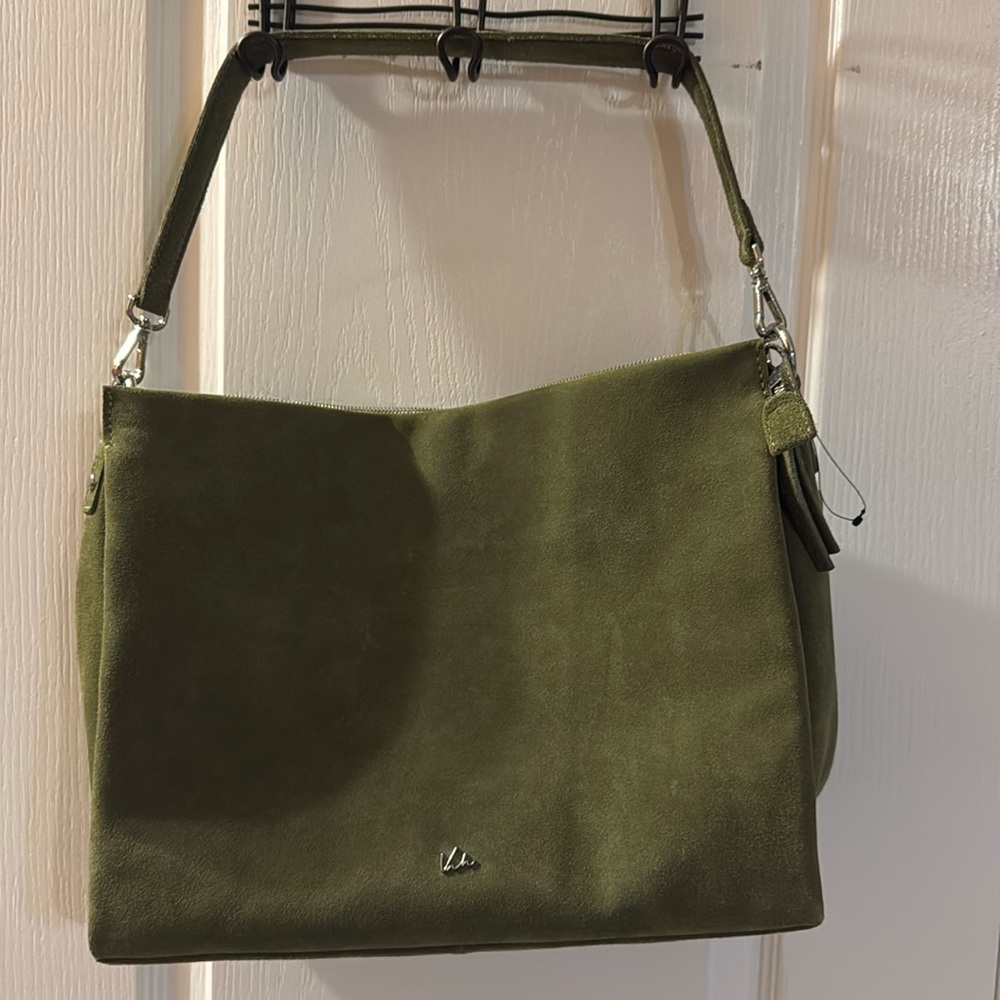 Velez tote bag - leather Olive green